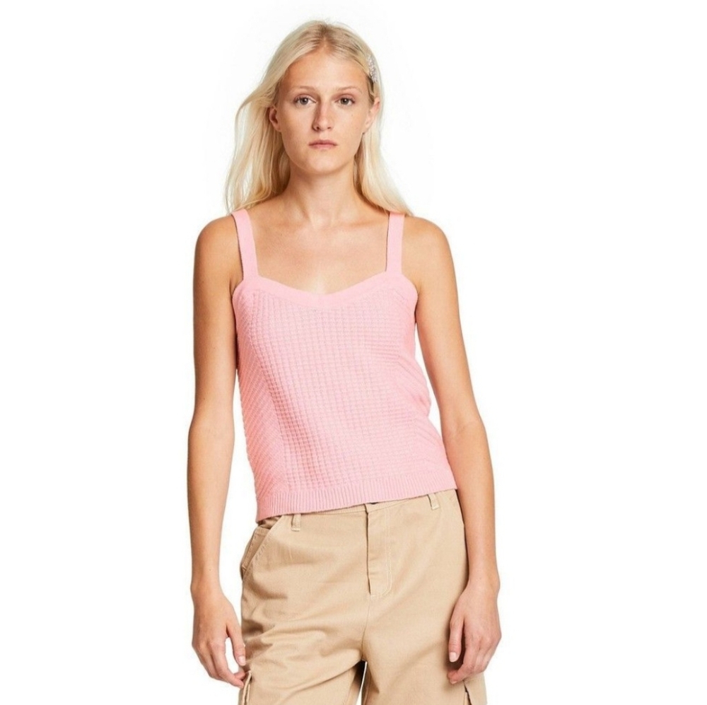 Sandy Liang x Target Sweetheart Neckline Waffle Knit Sweater Pullover Tank